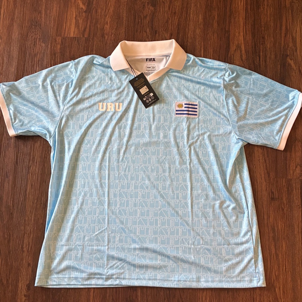 FIFA Classics Uruguay Heritage Soccer Jersey 3XL NWT Sky Blue Football World Cup